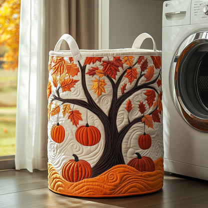Autumn Pumpkin Quilted Laundry Basket GFTOYC141