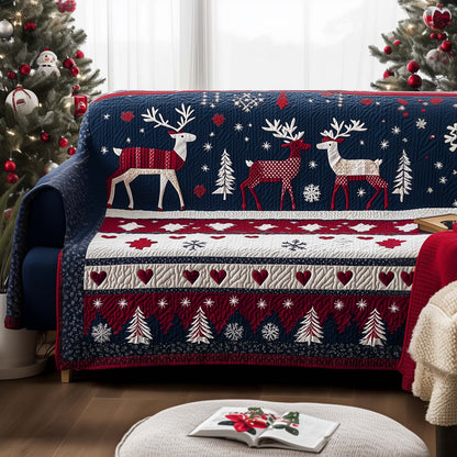 Christmas Patchwork Quilted Sofa Cover GFTOYC1410