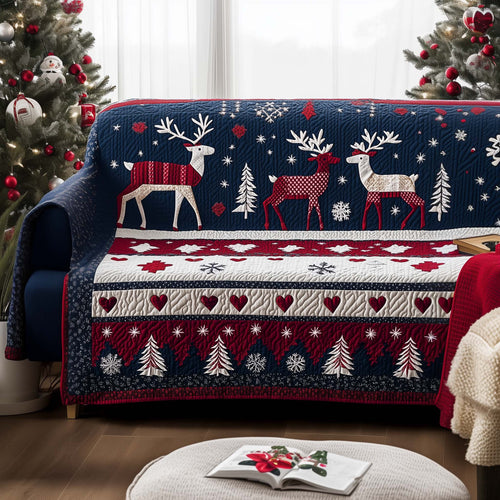 Christmas Patchwork Quilted Sofa Cover GFTOYC1410