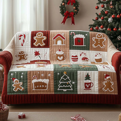 Christmas Patchwork Quilted Sofa Cover GFTOYC1411