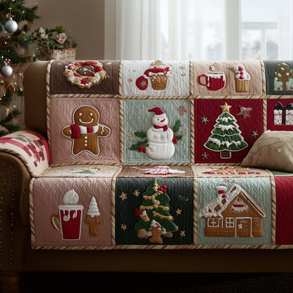 Christmas Patchwork Quilted Sofa Cover GFTOYC1415
