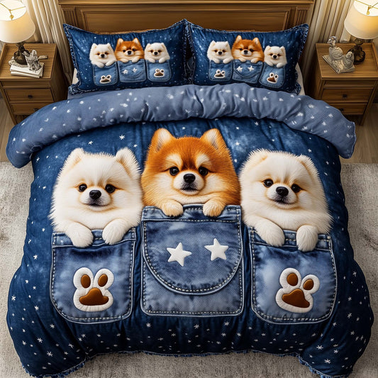 Pomeranian Pocket Duvet Cover Set GFTOYC1423