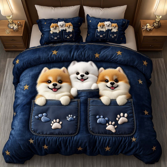 Pomeranian Pocket Duvet Cover Set GFTOYC1424