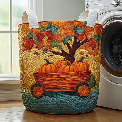 Autumn Pumpkin Quilted Laundry Basket GFTOYC143