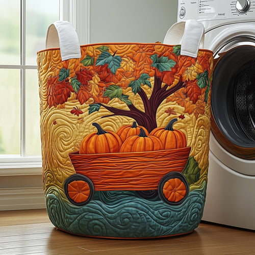 Autumn Pumpkin Quilted Laundry Basket GFTOYC143