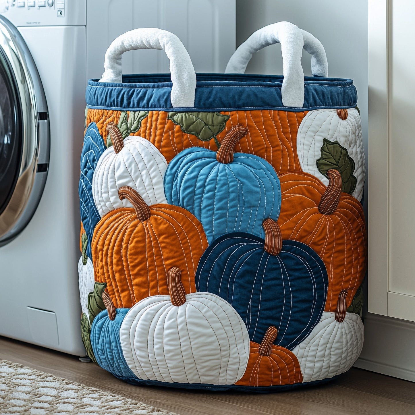Autumn Pumpkin Quilted Laundry Basket GFTOYC144
