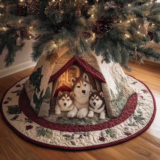 Husky Charm Quilted Tree Skirt GFTOYC1445