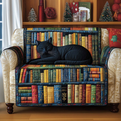 Black Cat Quilted Sofa Cover GFTOYC1461