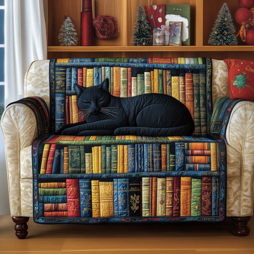Black Cat Quilted Sofa Cover GFTOYC1461