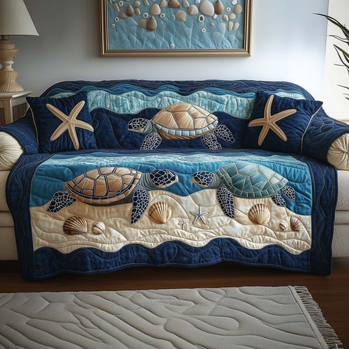 Sea Turtle Quilted Sofa Cover GFTOYC1462