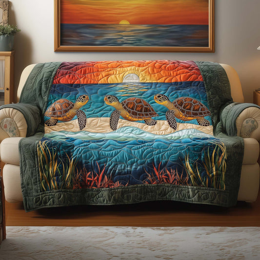 Sea Turtle Quilted Sofa Cover GFTOYC1463