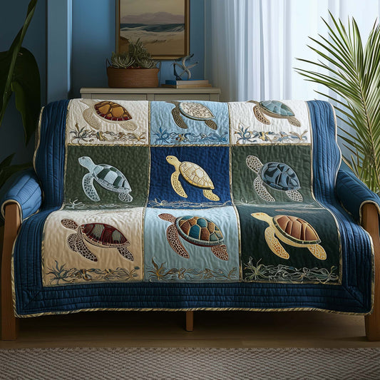 Sea Turtle Quilted Sofa Cover GFTOYC1466