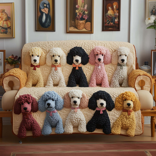 Poodle Charm Quilted Sofa Cover GFTOYC1514