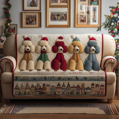 Poodle Charm Quilted Sofa Cover GFTOYC1515