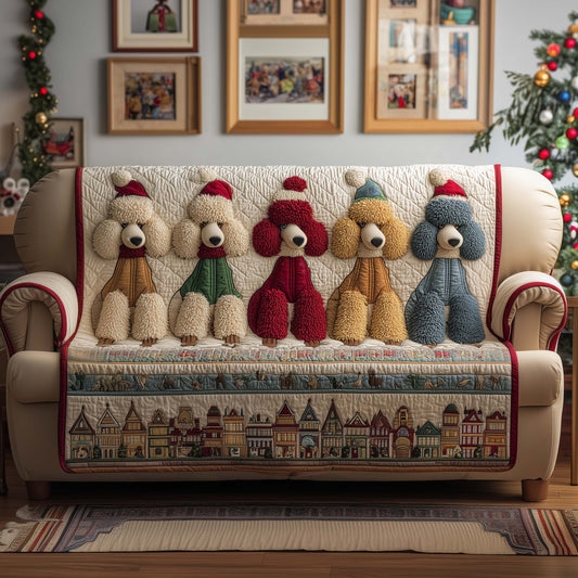 Poodle Charm Quilted Sofa Cover GFTOYC1515