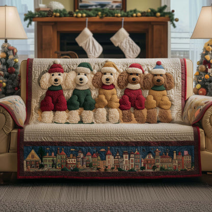 Poodle Charm Quilted Sofa Cover GFTOYC1516