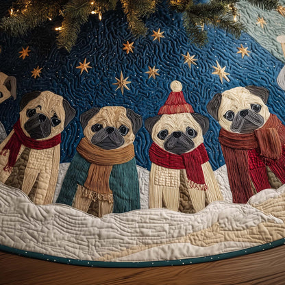 Chubby Pug Quilted Tree Skirt GFTOYC1562