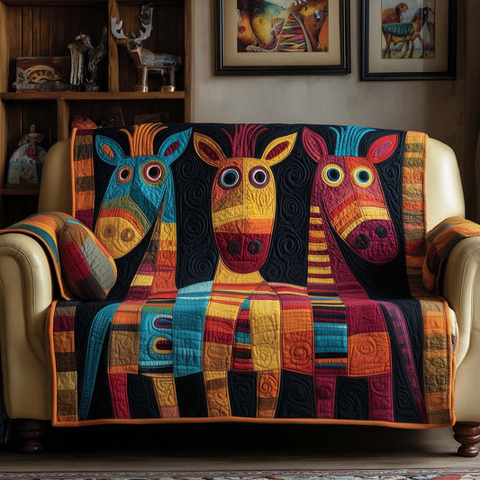 Funky Horse Quilted Sofa Cover GFTOYC1576
