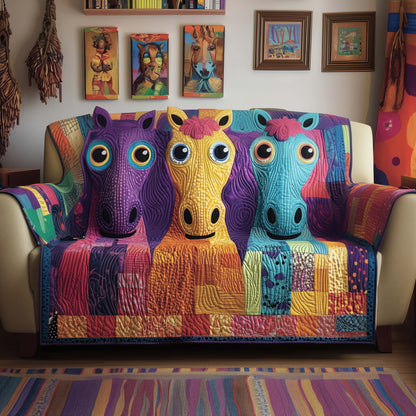 Funky Horse Quilted Sofa Cover GFTOYC1577