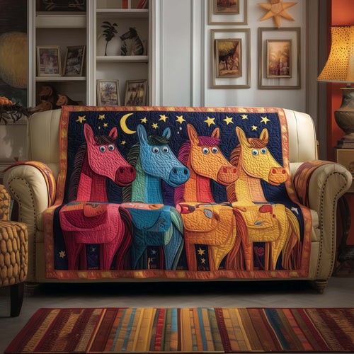Funky Horse Quilted Sofa Cover GFTOYC1578