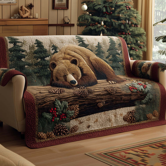 Bear Forest Quilted Sofa Cover GFTOYC1586
