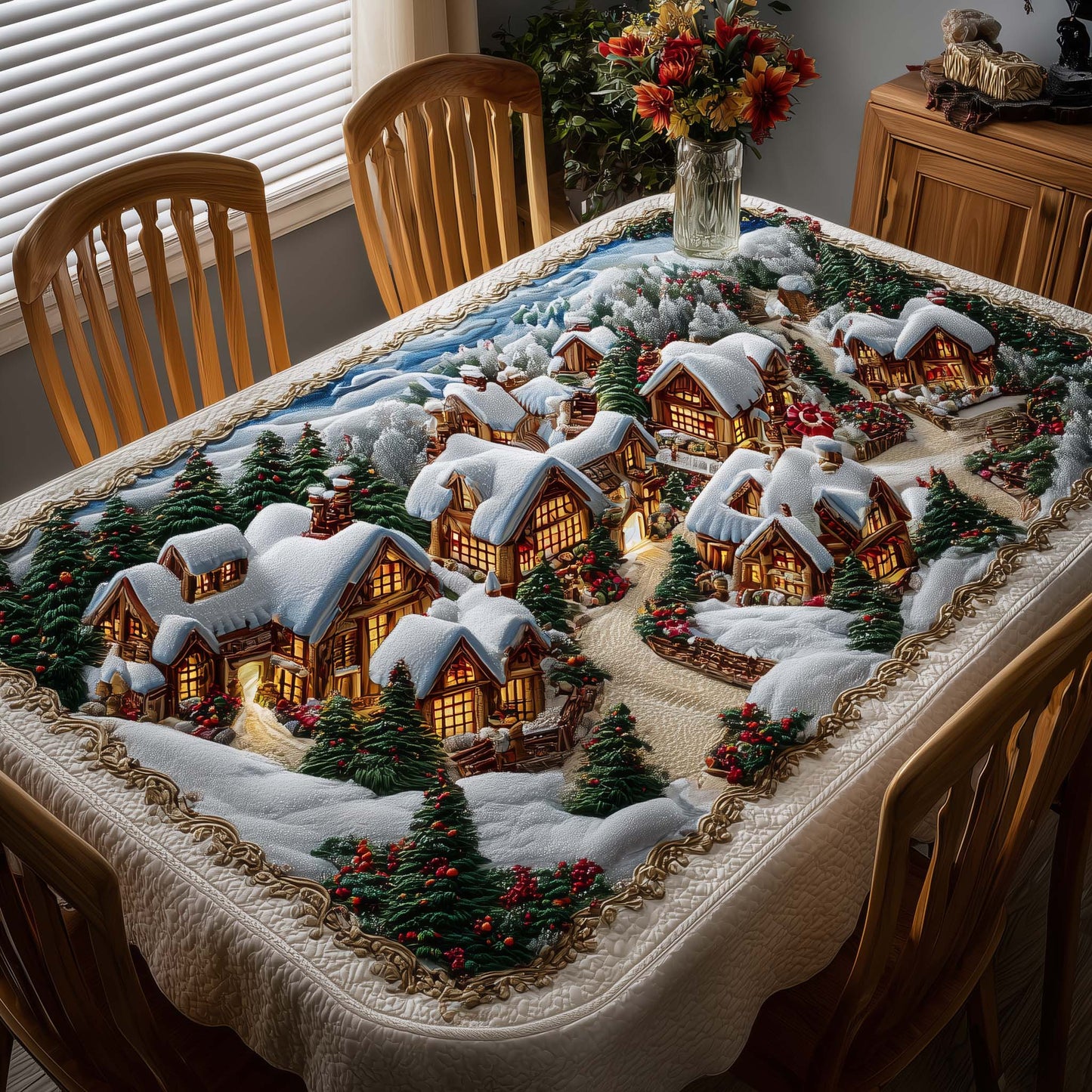 Holiday Village Tablecloth GFTOYC1607