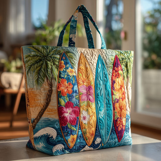 Tropical Surfing Quilted Tote Bag GFTOYC164