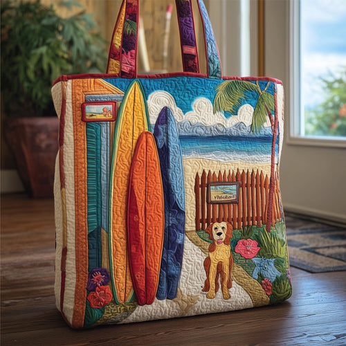 Tropical Surfing Quilted Tote Bag GFTOYC165