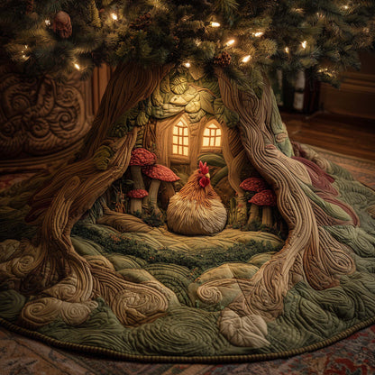 Cozy Chicken Quilted Tree Skirt GFTOYC1657