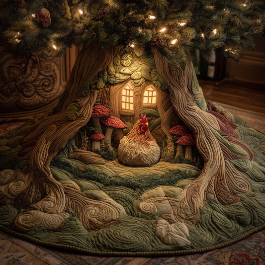 Cozy Chicken Quilted Tree Skirt GFTOYC1657
