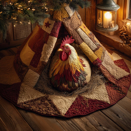 Cozy Chicken Quilted Tree Skirt GFTOYC1659