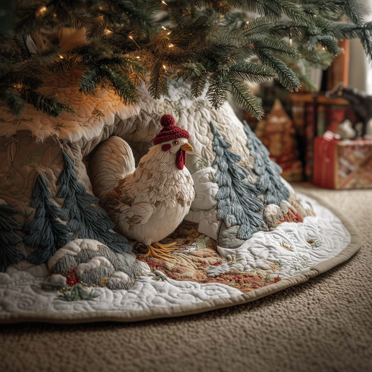 Cozy Chicken Quilted Tree Skirt GFTOYC1661