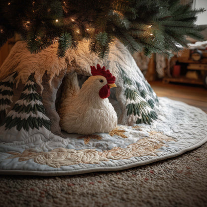 Cozy Chicken Quilted Tree Skirt GFTOYC1662