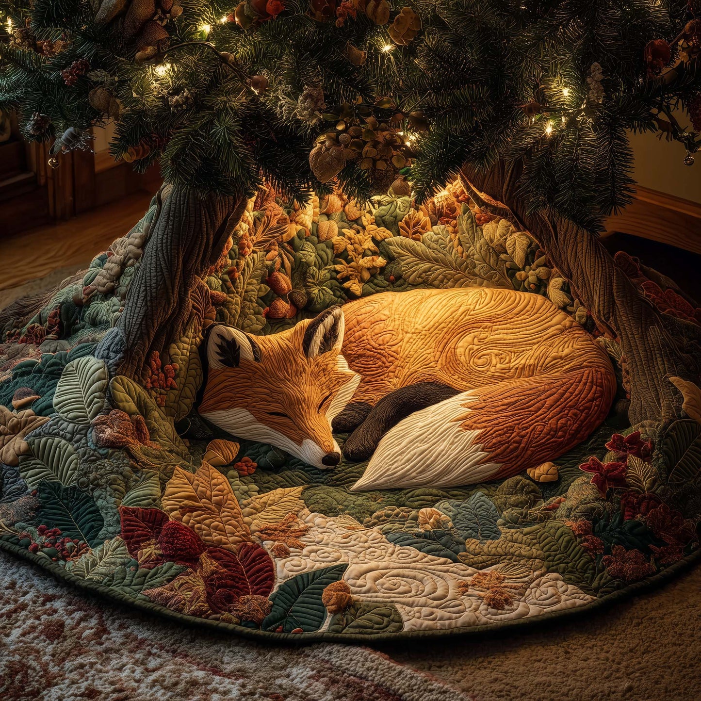 Woodland Whispers Quilted Tree Skirt GFTOYC1668
