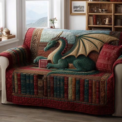 Dragon Book Quilted Sofa Cover GFTOYC1674