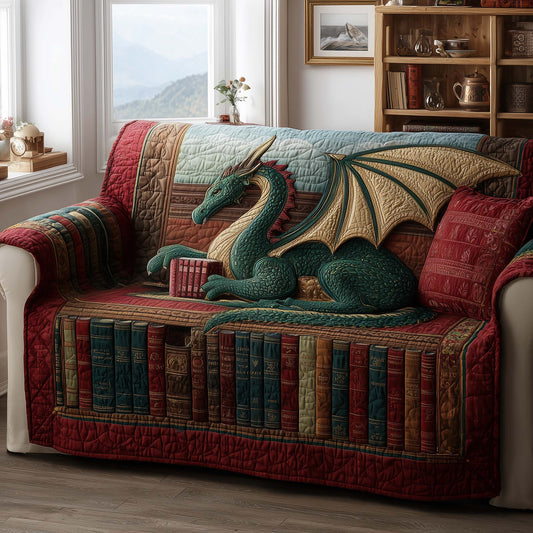Dragon Book Quilted Sofa Cover GFTOYC1674