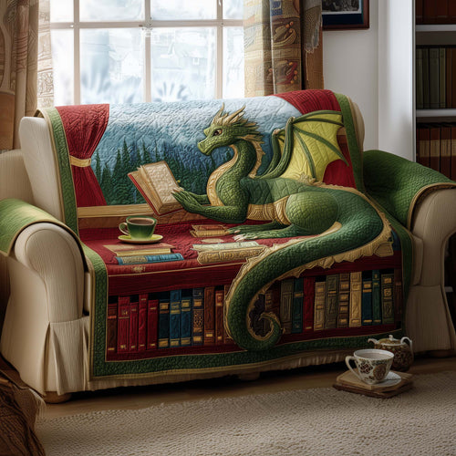 Dragon Book Quilted Sofa Cover GFTOYC1675