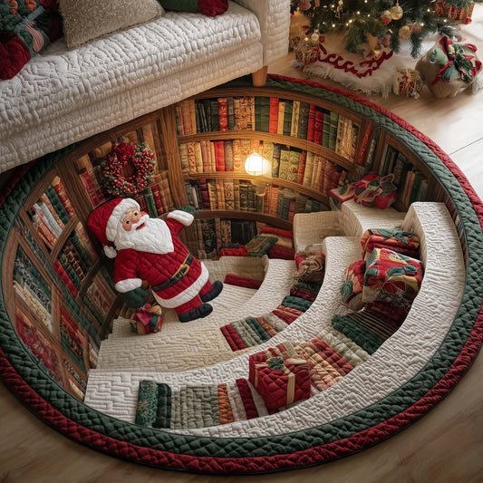 Santa Workshop Quilted Round Mat GFTOYC1680