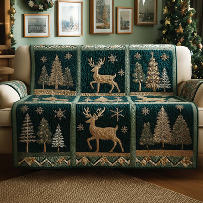 Yuletide Patchwork Quilted Sofa Cover GFTOYC1693