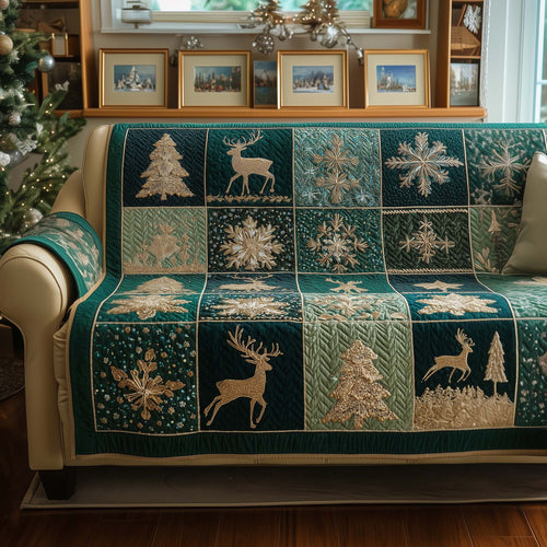 Yuletide Patchwork Quilted Sofa Cover GFTOYC1694