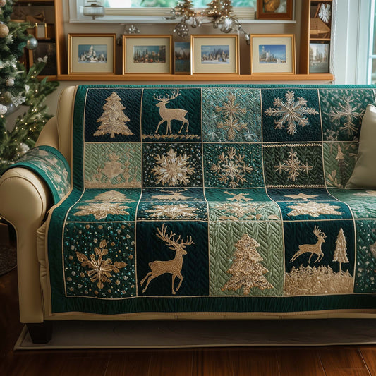 Yuletide Patchwork Quilted Sofa Cover GFTOYC1694