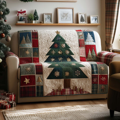 Yuletide Patchwork Quilted Sofa Cover GFTOYC1695
