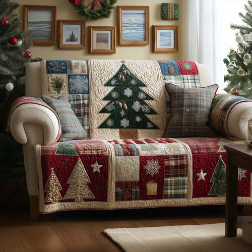 Yuletide Patchwork Quilted Sofa Cover GFTOYC1697