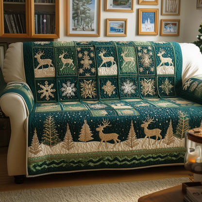 Yuletide Patchwork Quilted Sofa Cover GFTOYC1699
