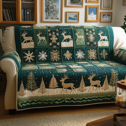 Yuletide Patchwork Quilted Sofa Cover GFTOYC1699