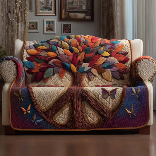 Peace Sign Quilted Sofa Cover GFTOYC1729