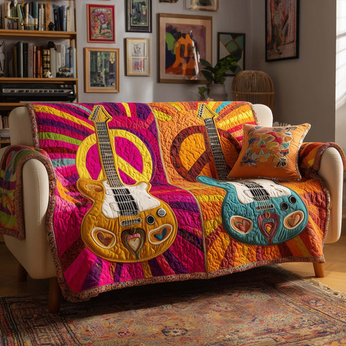 Peace Sign Quilted Sofa Cover GFTOYC1733