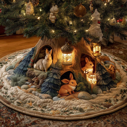 Forest Zoo Quilted Tree Skirt GFTOYC1736