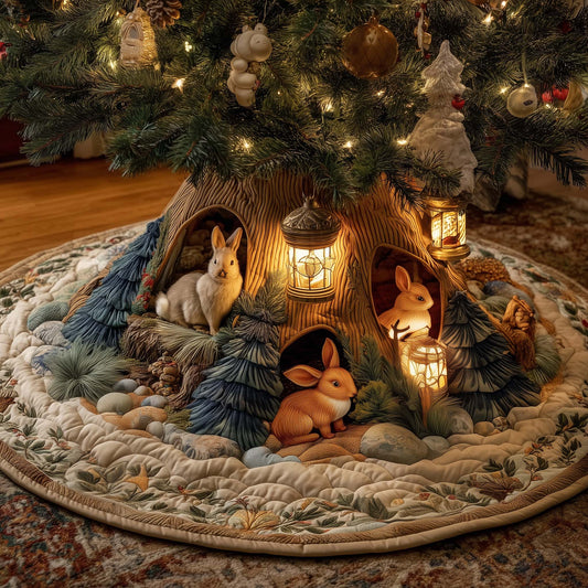 Forest Zoo Quilted Tree Skirt GFTOYC1736