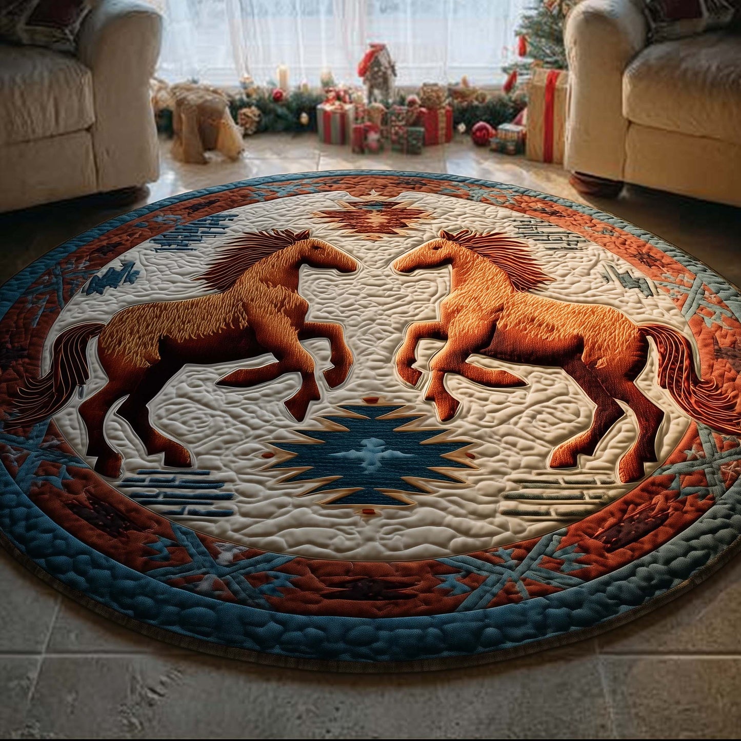 Tribal Majesty Quilted Round Mat GFTOYC1742